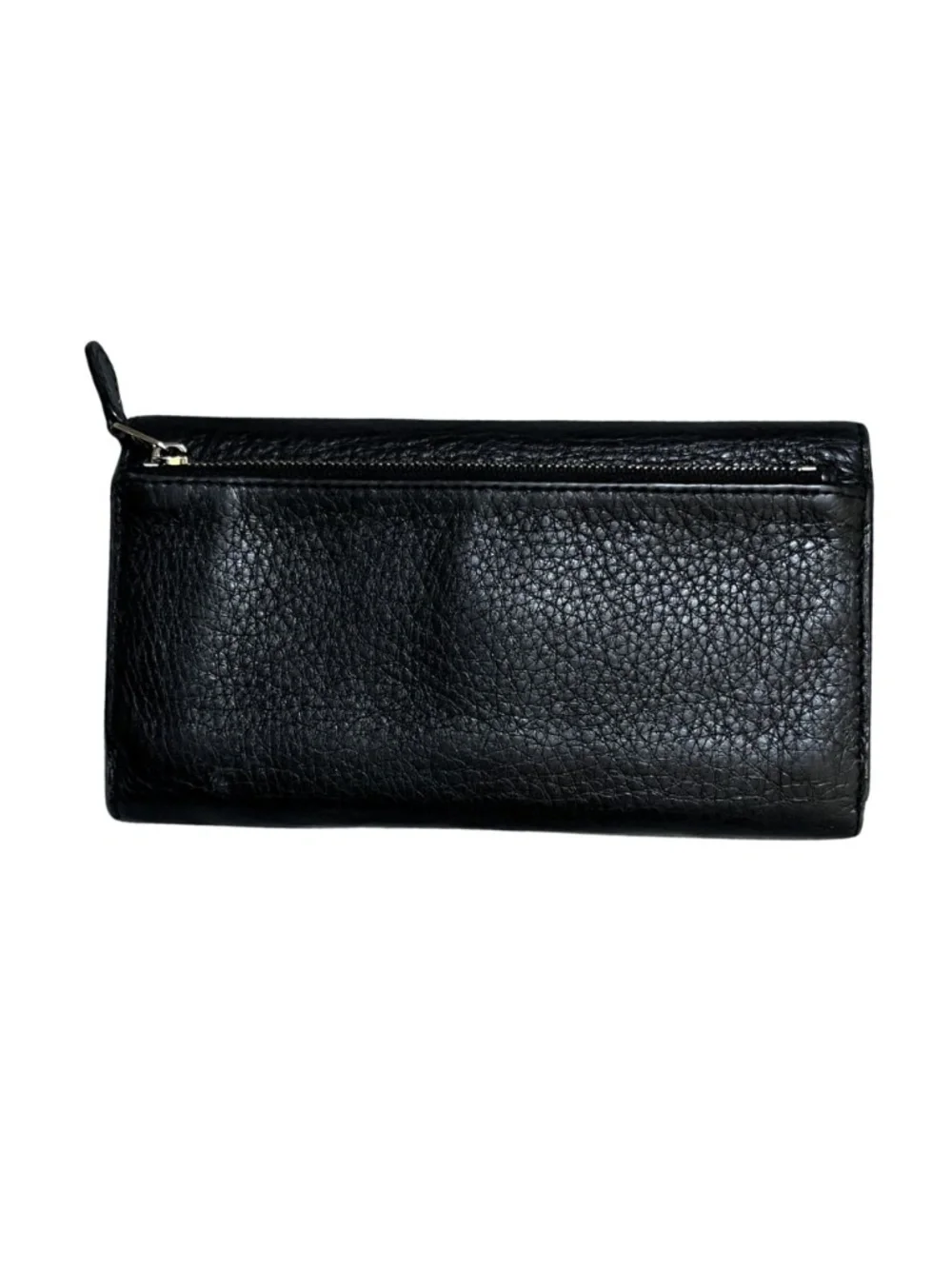 Black Pebbled Leather Coach Wallet